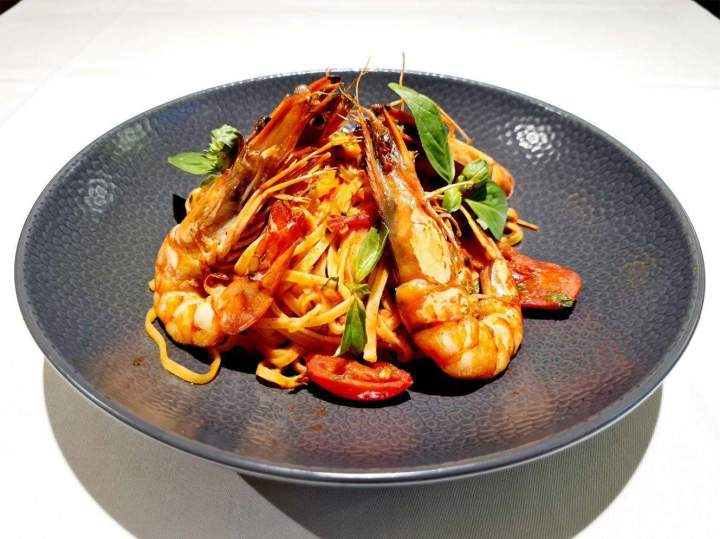 Pâtes aux crevettes Paris